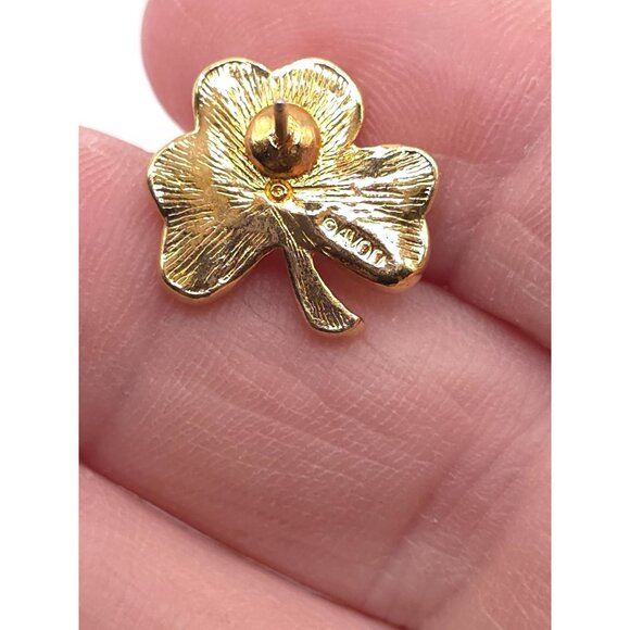 2 Pairs Elegant Gold-Tone & Rhinestone Butterfly & Shamrock Earrings Set - Picture 10 of 13